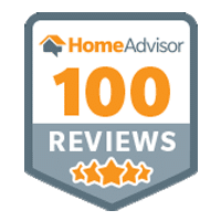 Over 100 Five Star Reviews on HomeAdvisor Badge